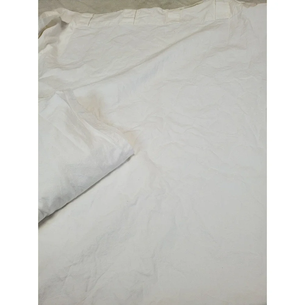 West Elm White Cotton Curtain Curtain Drapes Set 48x96 Classic Luxury